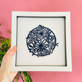 Circular Floral Paper Cut