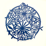 Circular Floral Paper Cut