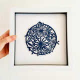 Circular Floral Paper Cut