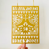 50th Golden Anniversary Paper Cut