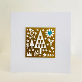 Set of 3 Hand Made Christmas Tree Cards