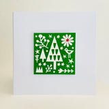 Set of 3 Hand Made Christmas Tree Cards