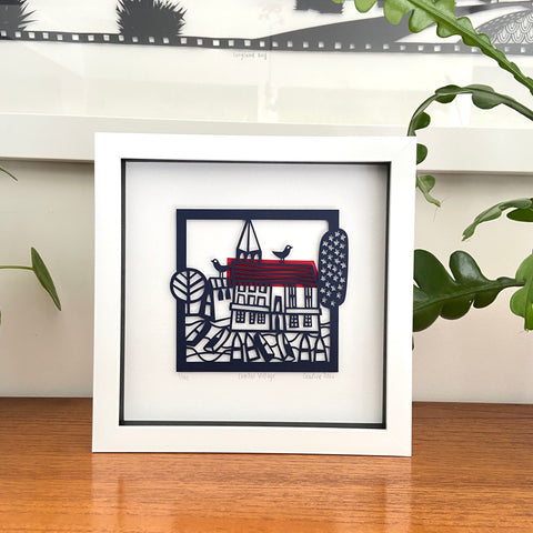 Coastal Village Limited Edition Paper Cut